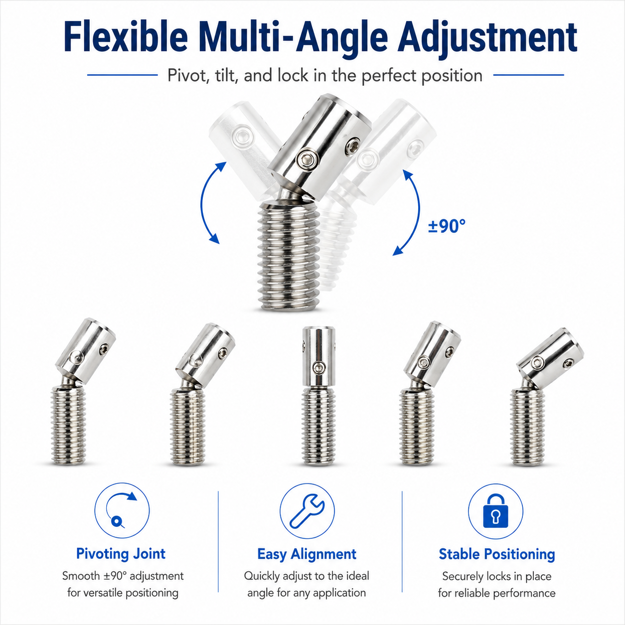 360° Rotating Head Connector Screw for Sex Dolls
